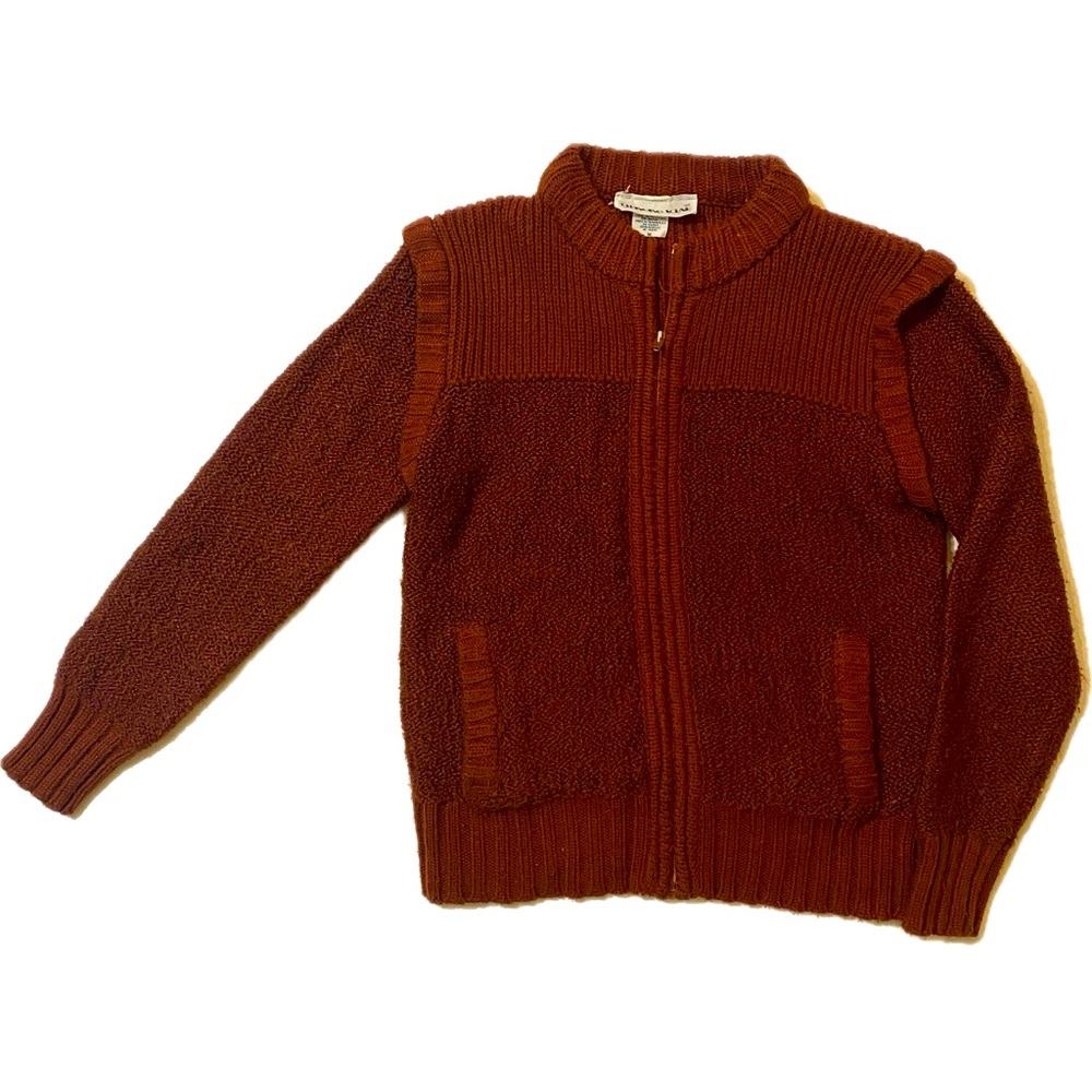Changing Scene Vintage Knit Sweater Maroon Burgundy